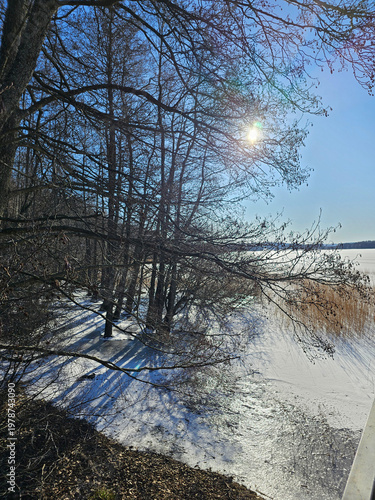 Sun over Borrevannet Lake