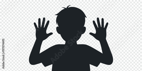 Child Looking Rainy Window Emotional Mood Concept