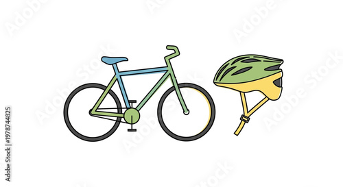 Bicycle and bicycle helmet set.