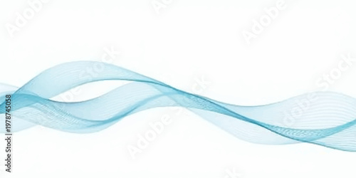 Smooth abstract blue wave design featuring flowing curves and digital motion lines on a soft vector backdrop for an artistic web wallpaper