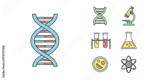 DNA molecule genetic research symbol.