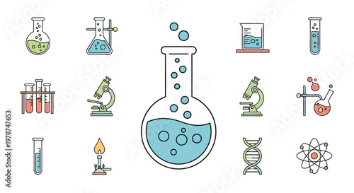 Laboratory equipment and science tools.