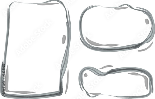 gray color textured adorn painted irregular drawn frames