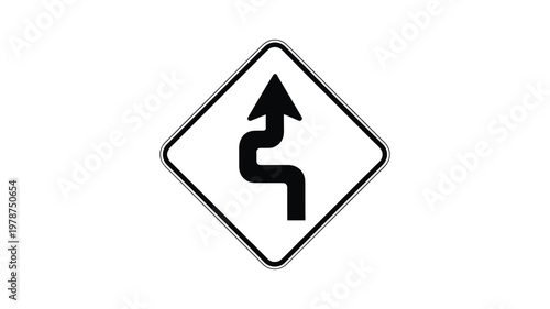Keywords black and white of a left turn traffic sign arrow