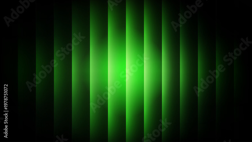 Abstract green vertical bars background with glowing light effect for technology and gaming digital design