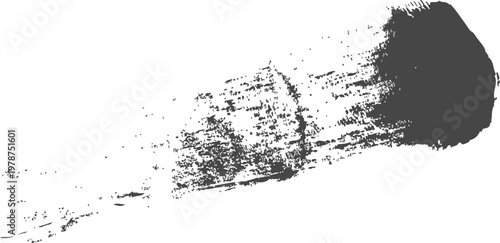 Black Grunge Brush Stroke Texture for Stock Image, Ink Paint Brush for Poster, Banner, Background and Modern Graphic Design.
