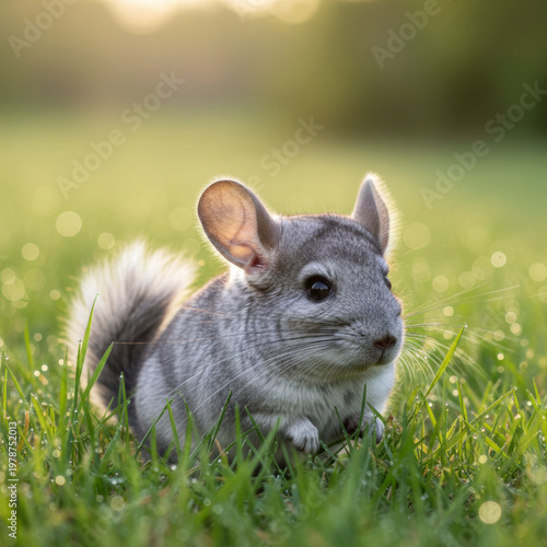 Chinchilla in the grass