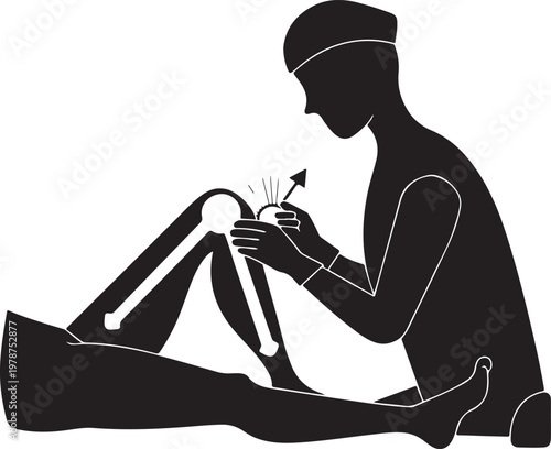 Goniometer assisted knee flexion measurement