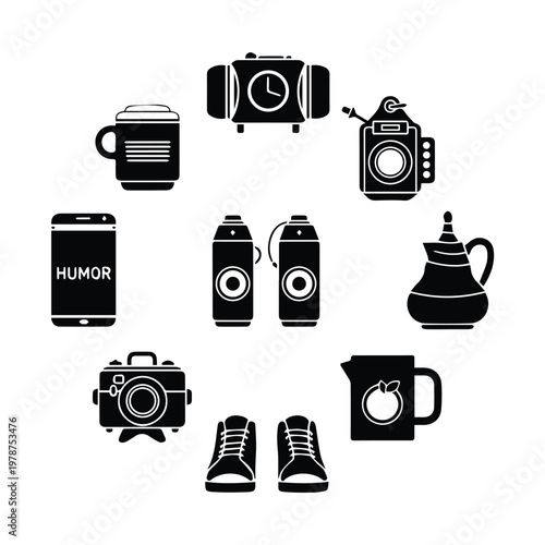 april fools day vector icons with humor theme