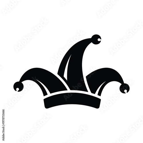 april fools day jester hat silhouette