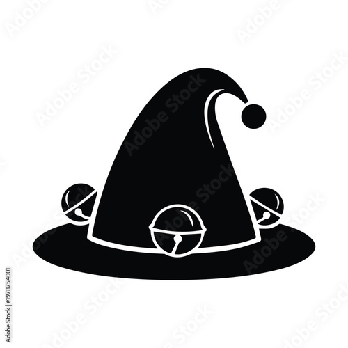 april fools day vector silhouette jester hat
