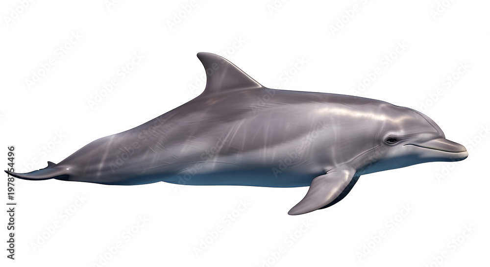 Fototapeta premium Dolphin isolated on transparent background