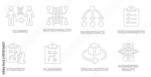 Collection of Science and Business Concept