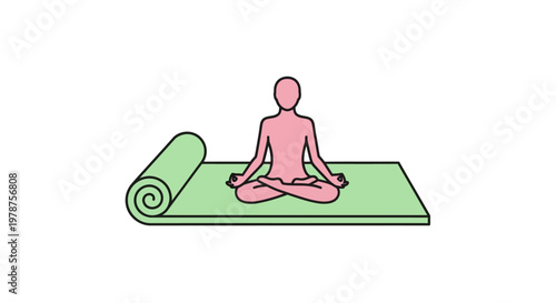 Woman Sitting in Yoga Position.