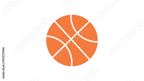 Basketball ball icon orange sports vector