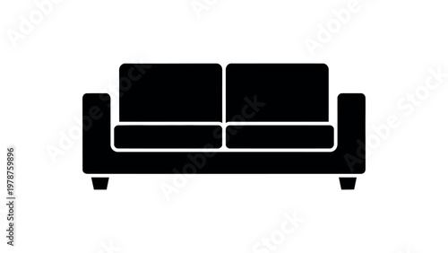 Sofa couch icon living room furniture symbol