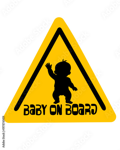 Advertencia triangular BABY ON BOARD.