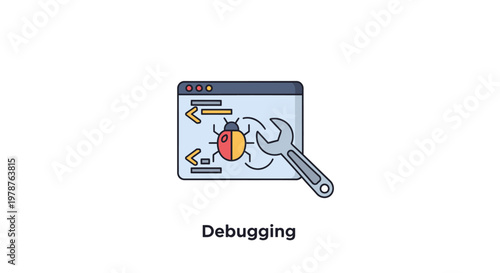 A colorful illustration of debugging process.