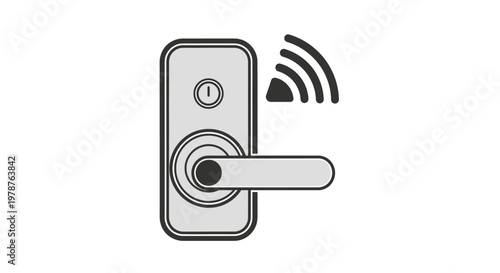 Smart door handle with wireless connectivity.