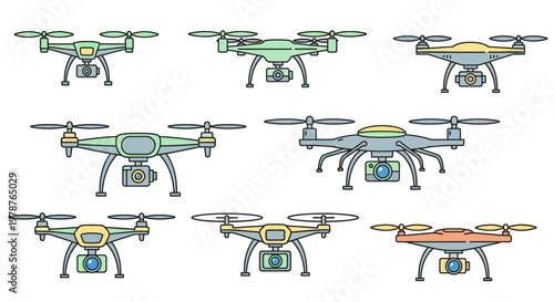 Collection of various drone models.
