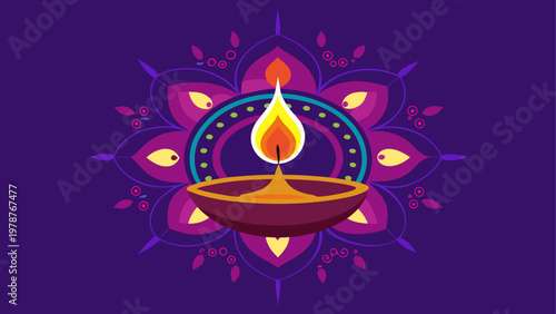 Mystical eye with glowing third eye and sacred symbols