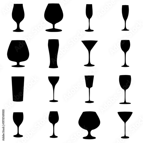 Copas para diferentes tipos de bebidas