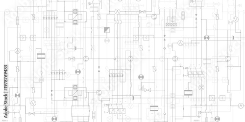Electrical diagram. Technical drawing. Engineering industry. Vector illustration .
