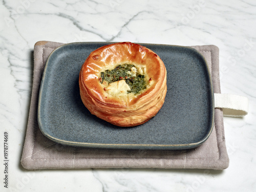 Savory pastry on a plate