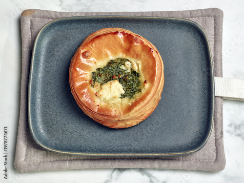 Savory pastry on a plate