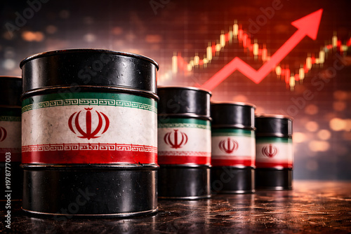 Iranian oil barrels under red market rally