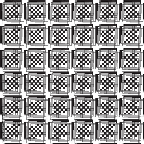 Modern Monochrome Architectural Grid Pattern, Abstract Geometric Line Art