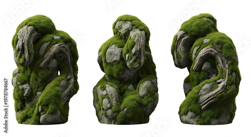 Wallpaper Mural Mossy Rock Creature Formed from Natural Stone and Wood Elements Torontodigital.ca