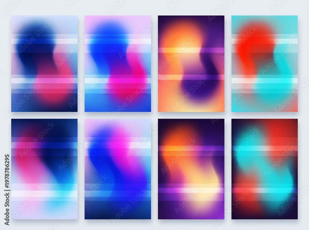 Fototapeta premium set of abstract colorful backgrounds