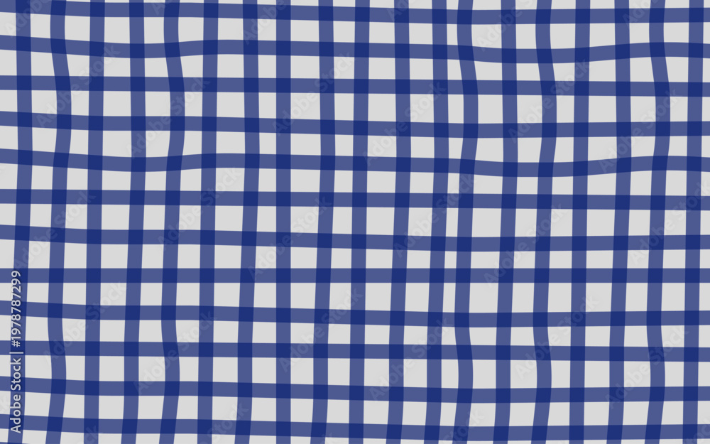 Quadro su tela Blue gingham check pattern vector.