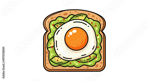 A cartoon illustration of breakfast toast.