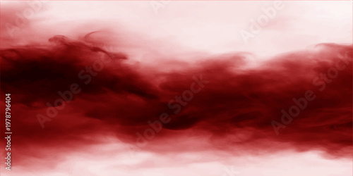 Dramatic red and dark clouds fill the stormy summer sky at sunset, creating an overcast nature background with a moody cloudscape and shifting light