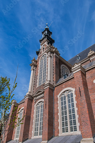 Renaissance style Western Church (Westerkerk, 1620 - 1631) - Dutch Protestant church. It stands on edge of Amsterdam’s Jordaan district, on Prinsengracht (Prince's Canal). Amsterdam, The Netherlands.