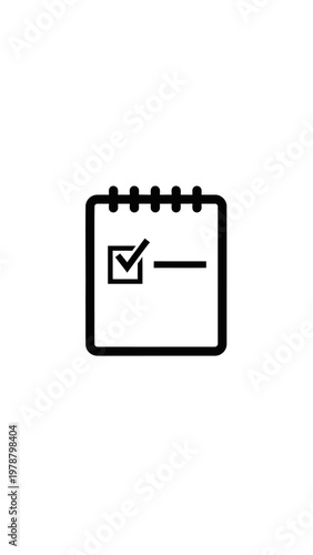 Checklist on a notepad icon.