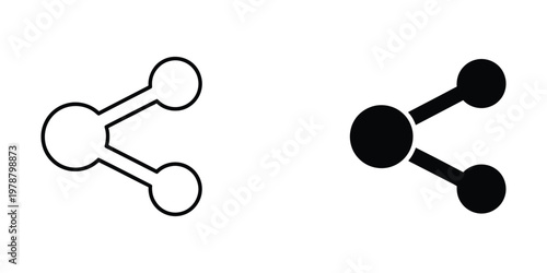 Comparison of filled and unfilled three-node molecular structures in chemical diagrams