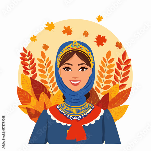 Herbstliches Porträt mit warmen Farben