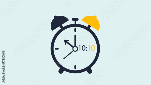 Simple illustration of alarm clock.