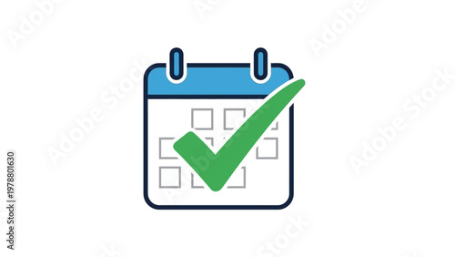 Checklist Calendar Icon Task Complete.