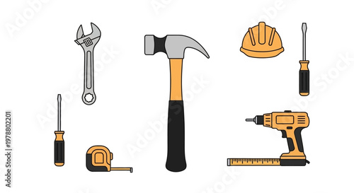 Tools for construction and repair work.