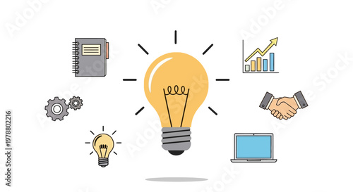 Light Bulb Idea Concept Symbol.