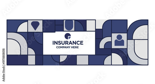 Insurance Company Logo and Branding Elements.