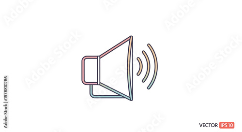 Vector illustration of a loudspeaker.