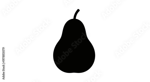Simple black pear shape stands out as a striking silhouette