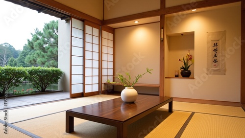 Serene Japanese Modern Living Room