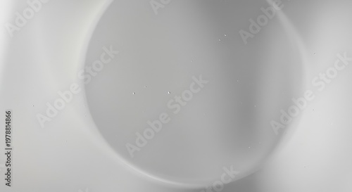 Abstract texture shot featuring milky white and gray tones, showcasing the diffusion of light through a semi-transparent surface, smooth, frosted, gradient