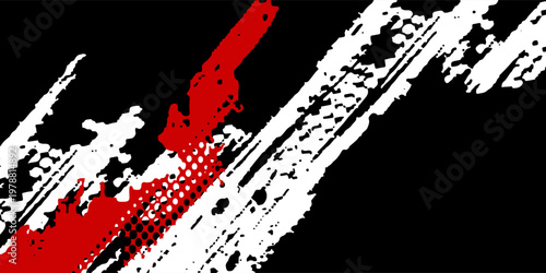 Exclusive red and black color combination sport racing car livery design, for universal medium eps10 vector ready to print.